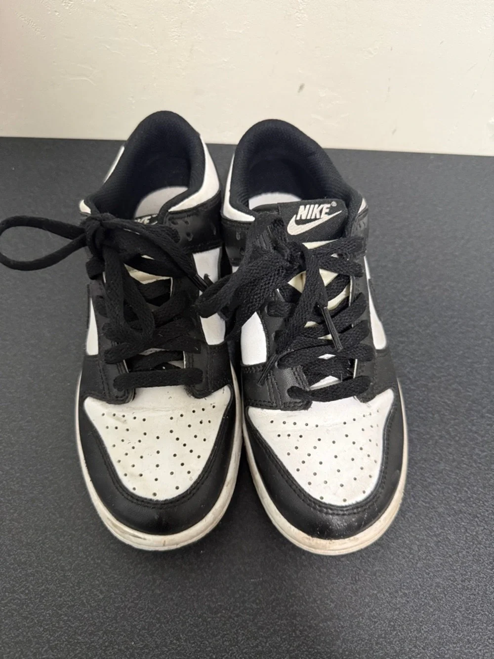 Nike Kids Black and White Low-Top Sneakers